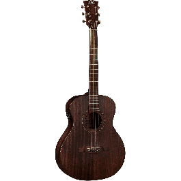 EKO Guitarra Acústica Travel Marco Polo Folk Electroacústica con Funda - Caoba Maciza con Electrónica Fishman