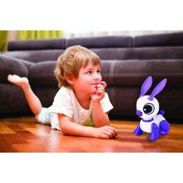 Lexibook AAABS07538 Conejo Robot Interactivo Power Rabbit Mini con Luz y Sonido, Control por Aplausos y Repite Voces