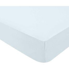 Domiva Sábana bajera de Jersey ligero para cuna de bebé, 130 g/m², malla elástica 70x140 cm Azul - Suave y Confortable.