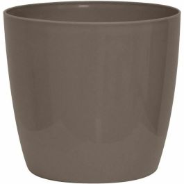 Maceta brillante - GARDEN ID - Taupe Brillante con ruedas - 35 x 32 cm - Aspecto cerámico - Impermeable - Fácil de mover Precio: 32.49999984. SKU: B138VV8SES