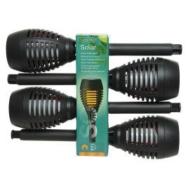 Lumineo Estaca Solar Efecto Llama Ø7.5 x 27cm - Set 4 Unidades, Colores Surtidos