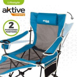 Tumbona camping poliester con almohada aktive 152x54x75cm Tumbona camping poliester con almohada aktive 152x54x75cm