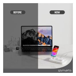 4smarts Qi2 Estación de Carga Inalámbrica Trident, Blanco, 25W