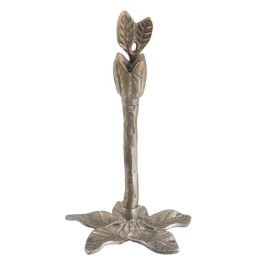 Portavelas Oro Aluminio Decoración 14 X 14 X 24 cm