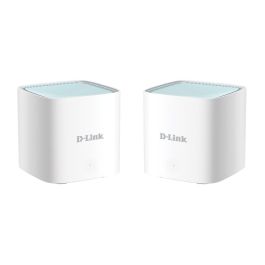 D-Link M15 Sistema WiFi Mesh AX1500 Wi-Fi 6 (802.11ax) Doble Banda, Cobertura 370 m² con IA para Hogar Completo Sin Zonas Muertas - Pack 2