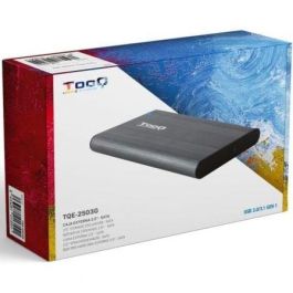 TooQ TQE-2503G Carcasa Externa para Disco Duro/SSD 2.5" SATA, USB 3.2 Gen 1 (3.1 Gen 1), UASP, Gris