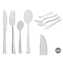 Set 24 Cubiertos de Plástico Plateado Kinvara - Incluye Cuchillo 20 cm, Cuchara 17.5 cm, Tenedor 19 cm (24 Unidades) Precio: 40.68999979. SKU: B1HHDNKX8E