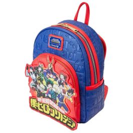 Loungefly Mini Mochila My Hero Academia Group Debossed Logo Piel Vegana 22.5x26.2x11.2cm