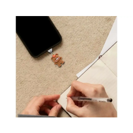 Wondee Funny Lightning Carrot Bear - Charm Protector Decorativo para Puerto de Carga de Smartphone, Compatible con Conector Lightning