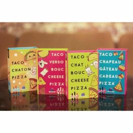Blue Orange Pizza de Queso Taco Chat Bouc - Juego de cartas de descarte rápido y atento