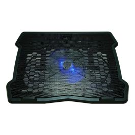Conceptronic Thana05B Soporte Base Refrigeración para Portátiles hasta 15.6", Ventilador Azul, Negro