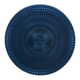 Plato de Presentación de Vidrio Azul 31 cm - Alfares (6 Unidades) Plato de Presentación de Vidrio Azul 31 cm - Alfares (6 Unidades)