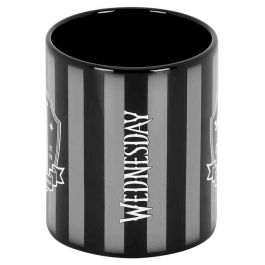 Wednesday Miércoles Taza Original Negro 0.35L - Cerámica para Bebidas Calientes con Caja Regalo