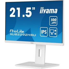 Iiyama ProLite XUB2292HSU-W6 Monitor 21.5" Full HD IPS 100Hz FreeSync con Altavoces, HDMI, DisplayPort y Soporte Ajustable - Blanco