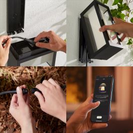 Philips Hue Aplique Mural Exterior Impress LED Negro, White & Color Ambiance, Regulable, Metal