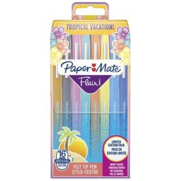 Paper Mate Flair Original Rotuladores de Fibra Punta Media 1.1mm Colores Tropicales Surtidos Estuche 16 Unidades Secado Rápido Precio: 22.68999986. SKU: B1BM2MSTC2