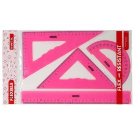 Estuche dibujo reglas flexibles surtido de 3 colores - modelos surtidos Estuche dibujo reglas flexibles surtido de 3 colores - modelos surtidos