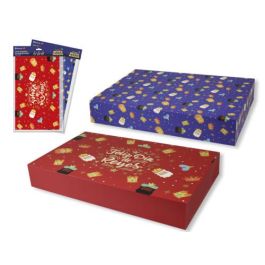 Bismark 333604 Caja Plegable para Regalos Reyes Magos. Medidas 43x26x6,5 cm, Colores Surtidos.