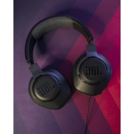 JBL Harman Quantum 100 Auriculares Gaming Over-Ear con Micrófono Extraíble, Sonido Envolvente, Negro