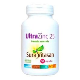 SURA VITASAN Ultra Zinc 25 Citrato con L-Taurina, Té verde y Vitaminas B, 30 Cápsulas para Sistema Inmunitario y Protección Celular Precio: 14.4999998. SKU: B15DHBST4E