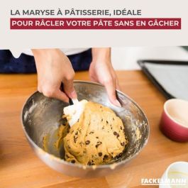Fackelmann AAASJ83063 Juego de 2 espátulas de cocina para repostería, mango de resina, 52 cm