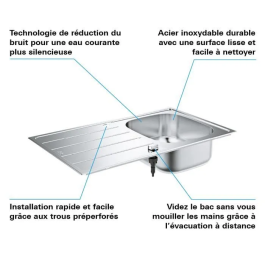 GROHE Fregadero de Acero Inoxidable