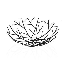 Frutero Negro 30 cm Versa - Metal, 30x30x9 cm (2 Unidades)