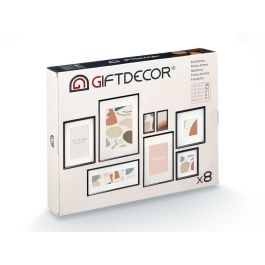 Set 8 Portafotos Mural Giftdecor Negro 52x12x9 cm - Madera Eucalipto (4 Unidades) Set 8 Portafotos Mural Giftdecor Negro 52x12x9 cm - Madera Eucalipto (4 Unidades)