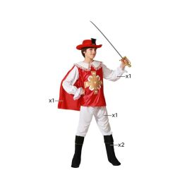 Disfraz Mosquetero Infantil Niño Rojo 10-12 Años Temática Historia Polyester
