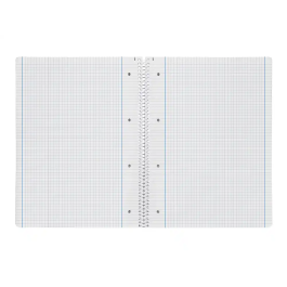 Liderpapel Cuaderno Espiral A4 Micro Serie Azul Tapa Blanda 80 Hojas 75gr Cuadro 5mm Con Margen 4 Taladros Azul