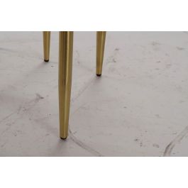 DKD Home Decor Mesita Auxiliar Moderno Set de 3 de Mármol y Metal Desmontable Blanco Negro 46.5 x 53 x 68 cm