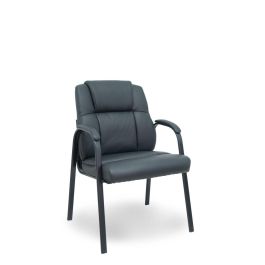 Piqueras y Crespo Sillón Confidente Argés Similpiel Negro 543PTNSP840 - Modelo Opti543 con reposabrazos