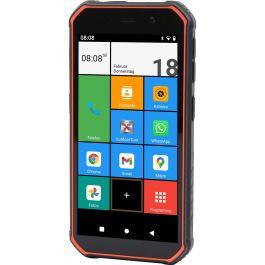Olympia TREK Outdoor, Smartphone Android 10, 3GB RAM, 32GB ROM, Cámara 13MP, Batería 5000mAh, IP68, Negro/Naranja