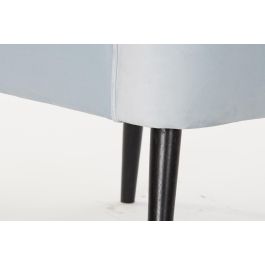 DKD Home Decor Butaca Sixties, Poliéster y Metal, Color Azul Celeste y Negro, Desmontable, Medidas 76x82x76 cm, Altura Asiento 42 cm