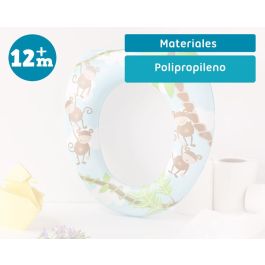 KioKids Reductor WC Acolchado Monos para Niños +12 meses - Cómodo, Higiénico y Multicolor para Inodoros Estándar