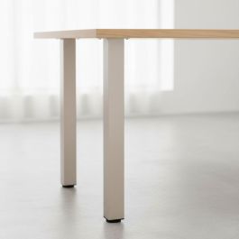 Herrajes Alk Rigo 60X60-710 - Juego de 4 Patas Regulables para Mesa Fija, Níquel Satinado