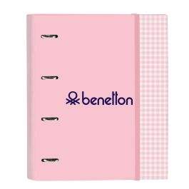 Benetton Carpeta 4 Anillas "Vichy" Recambiable 27x32x3,5cm Poliéster Rosa Claro Precio: 12.94999959. SKU: S4306333