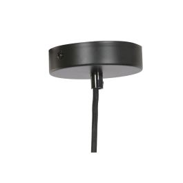 DKD Home Decor Lámpara de Techo Balinesa con Conchas Blanco Roto Natural 50x50x130 cm E27 50W Hecho a Mano