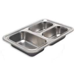 Fiambrera de plástico y acero con 3 departamentos - Thermosport (6 Unidades) Fiambrera de plástico y acero con 3 departamentos - Thermosport (6 Unidades)