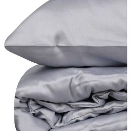 Juego de Cama MEN8681875218565 - 100% Algodón Satén - Funda Nórdica 220x240 cm + 2 Fundas Almohada 60x60 cm - Gris Juego de Cama MEN8681875218565 - 100% Algodón Satén - Funda Nórdica 220x240 cm + 2 Fundas Almohada 60x60 cm - Gris