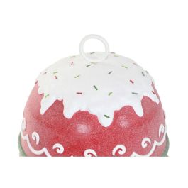 DKD Home Decor Figura Navidad Tradicional con LED, Campana y Alimentación a Pilas 2xAA, de Resina Multicolor 50x61x50 cm