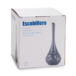 Berilo Escobillero Baño Cerámica Gris Moderno 14x38.5x14 cm (Set de 6)