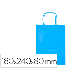 Q-connect Bolsa Papel Celulosa Celeste XS con Asa Retorcida 180x240x80 mm (25 Unidades) Precio: 8.49999953. SKU: B1ANXZDQWN