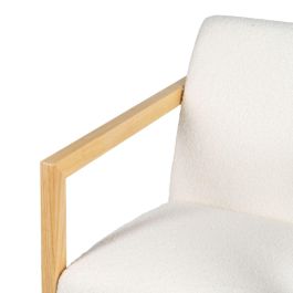 Mecedora Blanco Natural Madera de caucho Tejido 60 x 83 x 72 cm Mecedora Blanco Natural Madera de caucho Tejido 60 x 83 x 72 cm