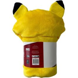 Pokemon AAANH58819 Manta con Capucha 3D Pikachu Ultra Suave 120 x 150 cm con Diseño Colorido