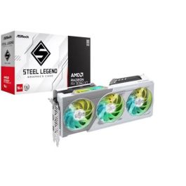 ASRock Radeon RX 9060 XT Steel Legend OC 16GB GDDR6 - Tarjeta Gráfica AMD con 3 Ventiladores