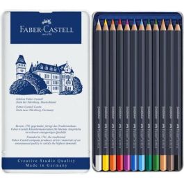 Lapices De Colores Faber-Castell Goldfaber Aqua 1147 Estuche De Metal De 12