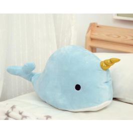 KioKids Peluche Narval Azul de 45x22x22 cm para Bebés +0 meses