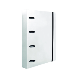 Liderpapel Carpeta con recambio A4 Cuadro 5mm 100 Hojas 80g Polipropileno 4 Anillas 40mm Transparente