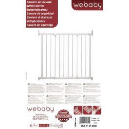 Webaby Barrera de seguridad WEB1712145707232 - 72 a 108 cm - Blanco